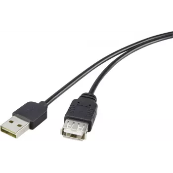 Cable alargador USB Renkforce Duplex 2.0 USB reversible macho a hembra 5V, modelo 1365371