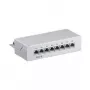 Wentronic Goobay panel de parcheo CAT 6 mini/sobremesa, 8 puertos, gris - STP apantallado, gris (93047)