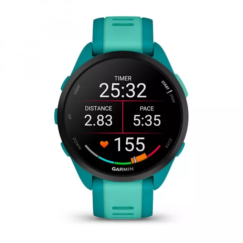 Garmin Forerunner 165 Music reloj inteligente, 43 mm, AMOLED de 1,2 pulgadas, GPS, turquesa