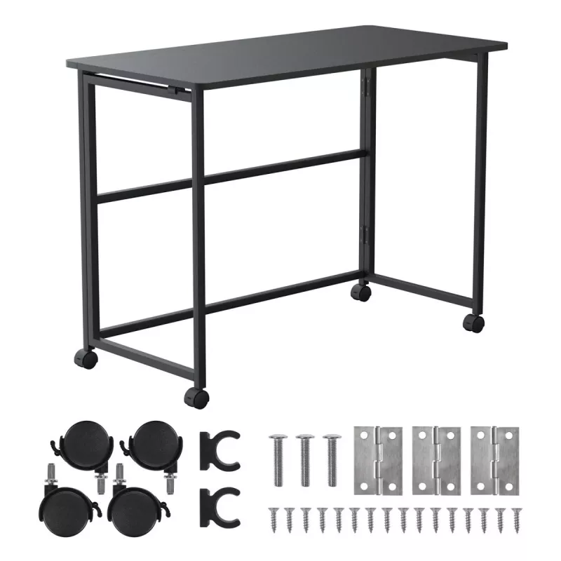 Mesa plegable Maclean, negra, portátil, 100 x 50 cm, máx. 50 kg MC-1250 B