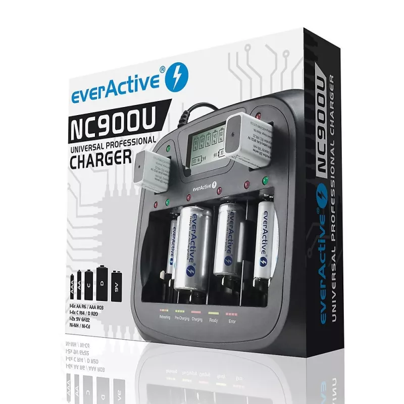 everActive NC-900U cargador de pilas universal
