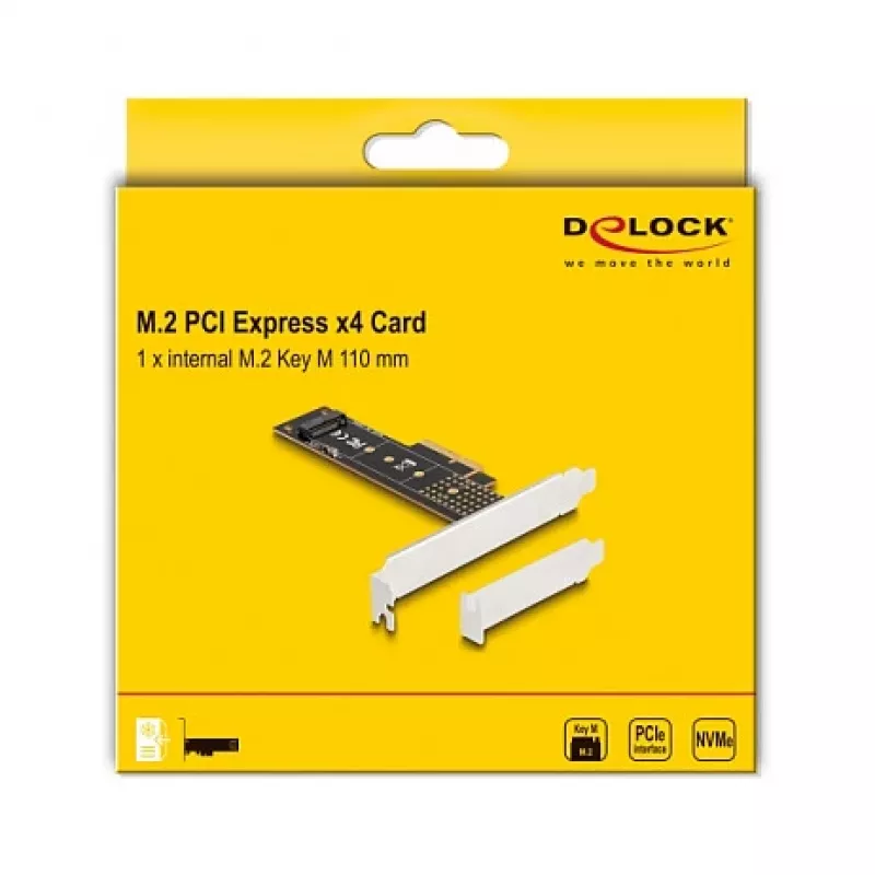 Tarjeta DeLOCK PCI Express x4 a 1 x NVMe M.2 Key M interno 110 mm Low Profile