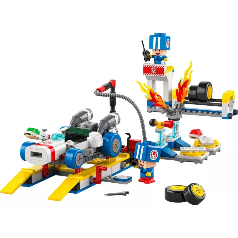 Juguete de construcción Set LEGO 72035 Super Mario Mario Kart Taller de Toad, niveles interactivos y figuras