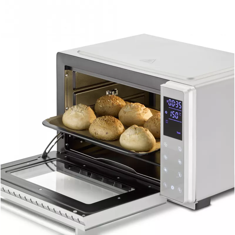 Horno compacto Caso Bake & Style 26 Touch 1500 W Plata – Mini horno para encimera, 26 cm de ancho útil