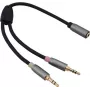 Cable adaptador helos jack de 3,5 mm a 2 conectores de 3,5 mm modelo 288716