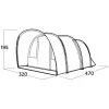 Tienda de campaña tipo túnel Easy Camp Skarvan 5, azul