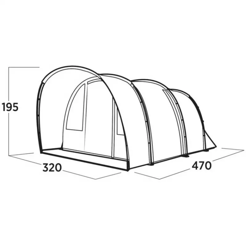 Tienda de campaña tipo túnel Easy Camp Skarvan 5, azul