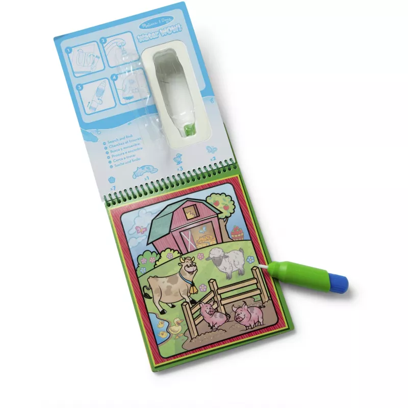 Alfombrilla de pintura con agua reutilizable para niños Spinmaster MAC APO Water Wow Animals GML - alfombrilla de actividades de revelado con agua