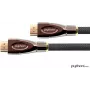 Cable de conexión High-Speed-HDMI® con Ethernet 4K2K / UHD, ACTIVO (chipset Redmere), contactos dorados, OFC, trenza de nailon negro, 15 m, serie PYTHON®