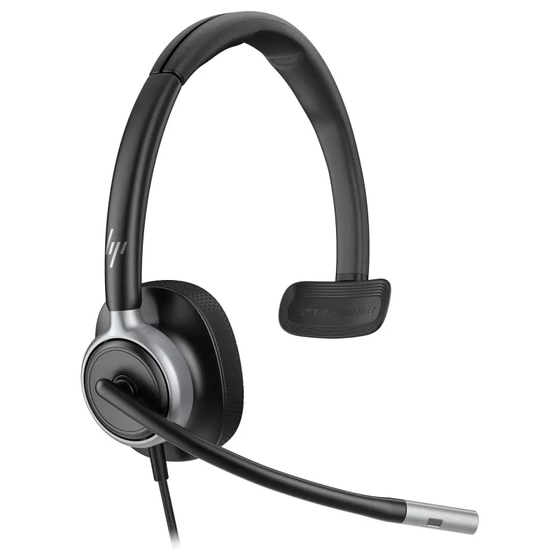 Headset monoaural con cable USB Poly Mission 615 — peso 117,5 g
