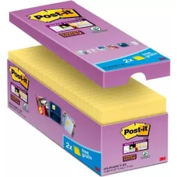Notas adhesivas 3M Post-it cuadradas amarillas 90 hojas (65416SYP)