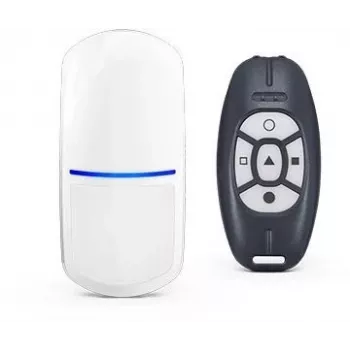 Detector de movimiento PIR cableado SATEL schlank-DUAL-LUNA-PET – detección hasta 13 m, alimentación por corriente alterna, 100 mA, montaje en pared compacto (62×42×137 mm)