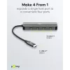 Goobay hub USB slim de 4 puertos USB-C a 10 Gbit/s - conector macho> 4x (76565)