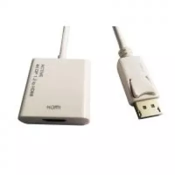ROLINE Adaptador DisplayPort-HDMI - Activo - v1.2 - Conector macho DP - Conector hembra HDMI - Blanco - 0,15 mm - Conector macho DisplayPort - HDMI tipo A - DisplayPort versión 1.2 - Activo (12.03.3160)