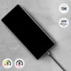 Cable USB-C Tellur TLL155791, 1 m, 3A, negro
