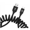Cable de datos USB a USB-C Tellur Extendable 3A 1,8 m negro