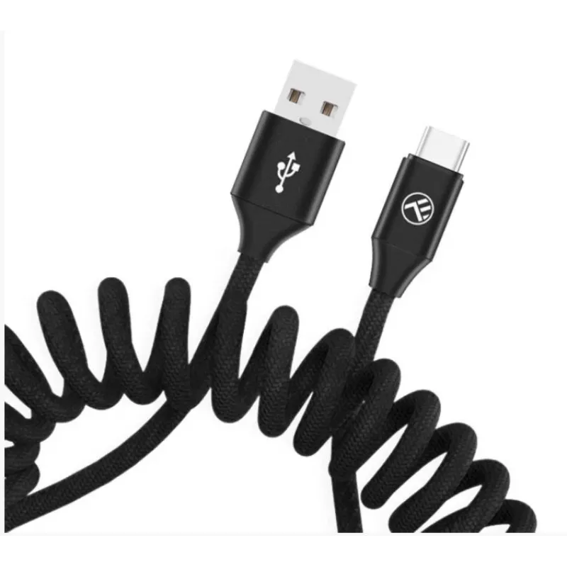 Cable de datos USB a USB-C Tellur Extendable 3A 1,8 m negro