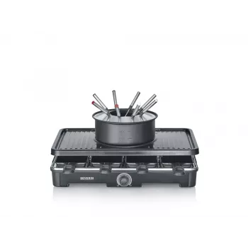 Parrilla raclette Severin RG 2347 8 personas 1400 W negra