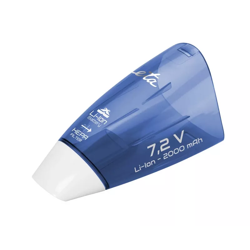 ETA Verto ETA144290000 aspirador de mano sin cable, 7,2 V, en seco y húmedo, HEPA, 0,5 l, autonomía de 15 min, blanco/azul