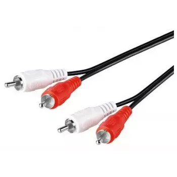 Cable de audio Microconnect AUDCC05 0,5 m 2 x RCA negro