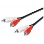 Cable de audio Microconnect AUDCC05 0,5 m 2 x RCA negro