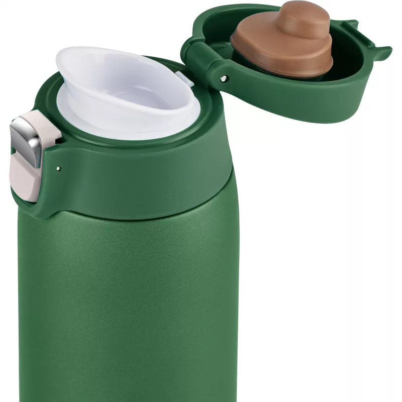 Vaso de viaje EMSA N2151900, verde oscuro, 0,4 L, tapa abatible
