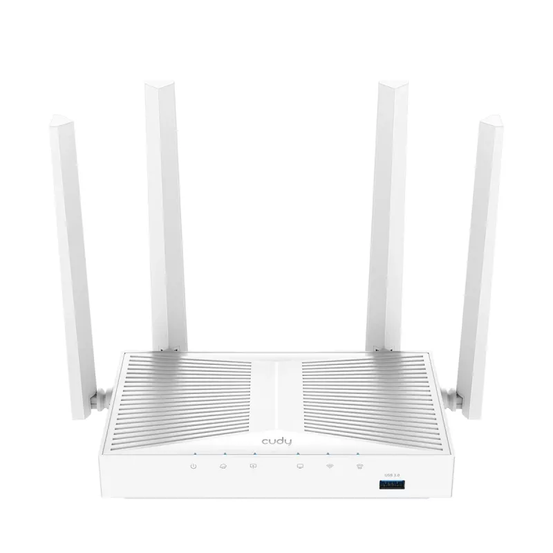 Router inalámbrico de sobremesa Cudy WR1300S — Doble banda 2,4/5 GHz, Wi‑Fi 5, Gigabit Ethernet, 4 LAN, USB, 4 antenas