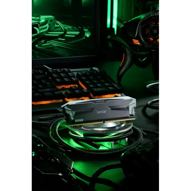 Kit de memoria de escritorio Lexar ARES RGB 32 GB (2 x 16 GB) DDR5 6800 MHz CL34, con disipador, negro