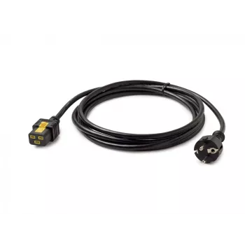 Cable de alimentación APC, bloqueable C19 a CEE/7 Schuko, 3,0 m