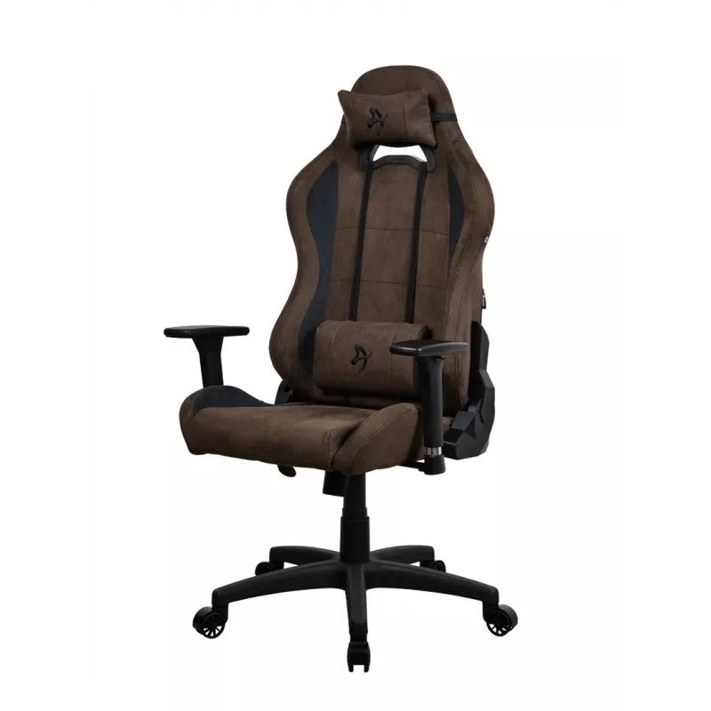 Silla gaming Arozzi Torretta SuperSoft – ergonómica marrón, diseño de soporte
