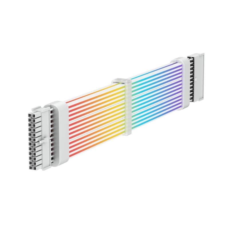 Gamemax cable alargador de fuente de alimentación MB 24PIN-W, blanco