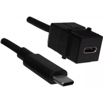 Cable alargador USB Bachmann 917.1212 de 24 contactos USB-C macho a hembra 50 cm USB 3.1 Power Delivery 60 W