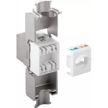 Goobay 90864 Cat.6A Keystone RJ45 Conector hembra, STP apantallado, Slim Line