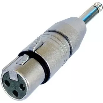 Neutrik - Adaptador de audio - XLR3 hembra a conector mono macho