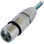Neutrik - Adaptador de audio - XLR3 hembra a conector mono macho