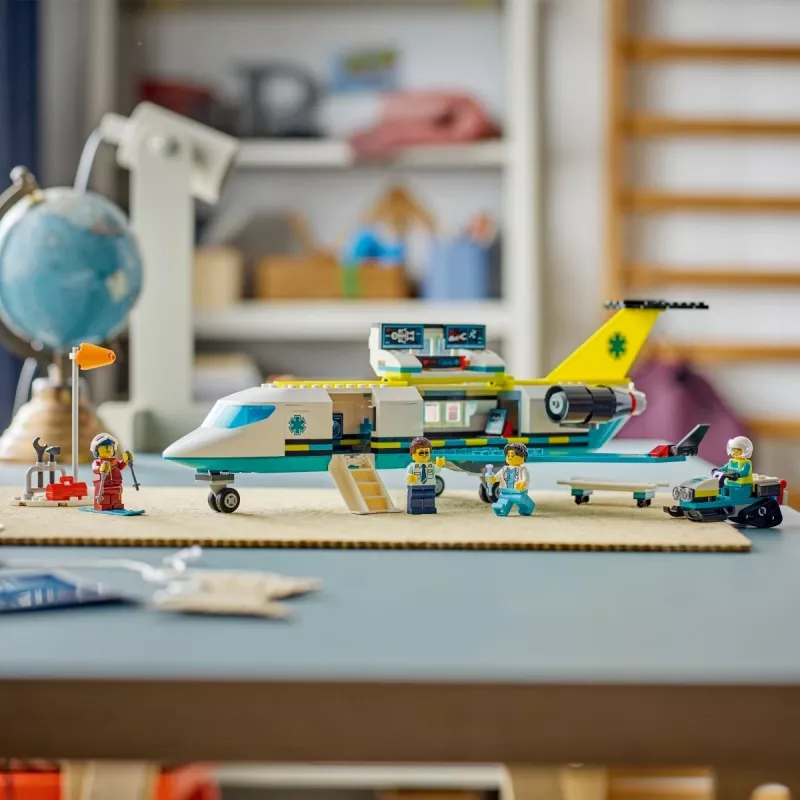 LEGO City Avión de rescate 60465 – pequeño set de construcción de avión de rescate, 403 piezas, 4 minifiguras, edad 6+