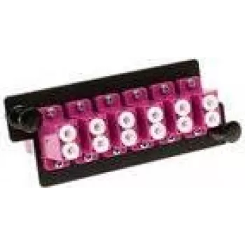 Placa adaptadora de fibra óptica ACT FA2155 — 6x LC Duplex, 12 fibras, OM4