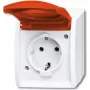 Busch-Jaeger Base tipo F rojo blanco (2083-0-0839)