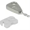 Set de bloqueadores de puerto USB para conector hembra USB-A, cerradura de inserción Blanco/Plata, 5x bloqueadores de puerto USB, 2x llaves