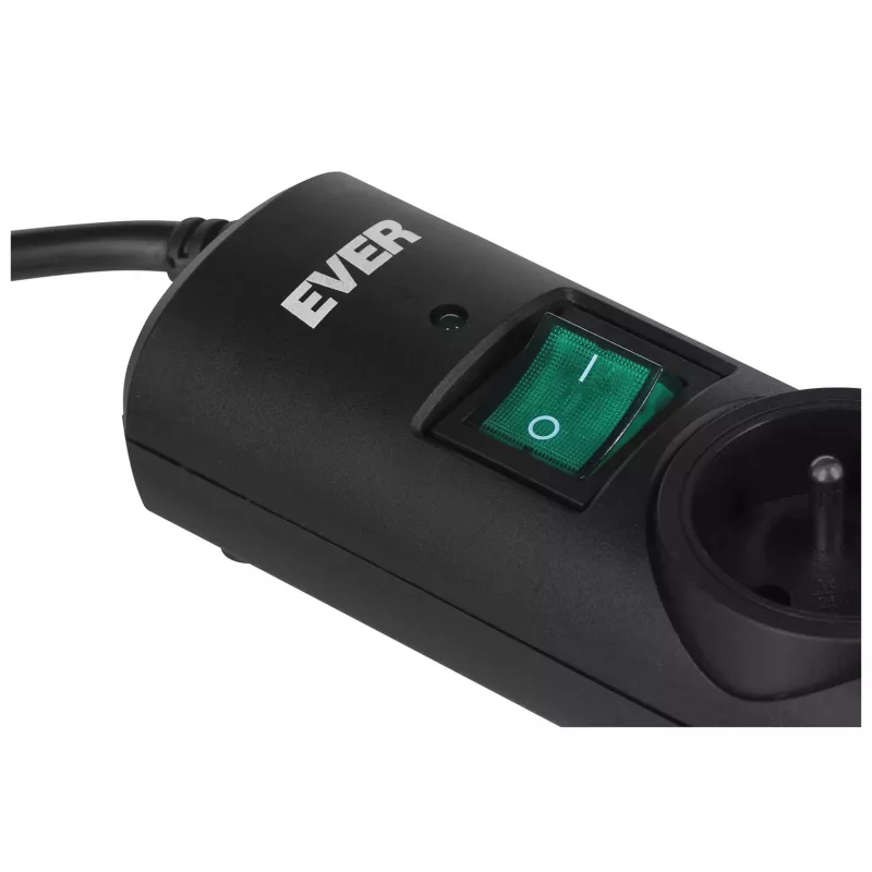 Ever Optima 5m negro 6 tomas AC 250 V