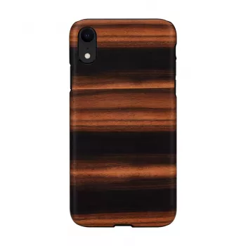 Funda para smartphone man and wood para iPhone XR — negro ébano, carcasa rígida protectora