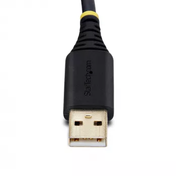StarTech.com cable adaptador de 2ft (60cm) de 2 puertos USB a serie, tornillos/tuercas DB9 reemplazables, retención de COM, USB-A a DB9 RS232, FTDI, protección ESD de nivel 4, Windows/macOS/ChromeOS/Linux – construcción robusta en TPE