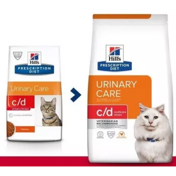 HILL'S PRESCRIPTION DIET Feline c/d Multicare Stress pienso para gatos pollo 8 kg