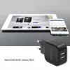 Cargador de interior AC QOLTEC 50186 para smartphone y tablet, 5 V 3.4 A, 17 W, 2× USB, negro