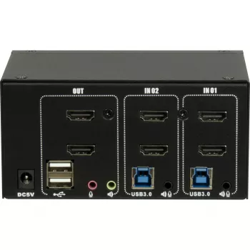 Conmutador KVM Inter-Tech IPC AS-22HUS 2 puertos USB