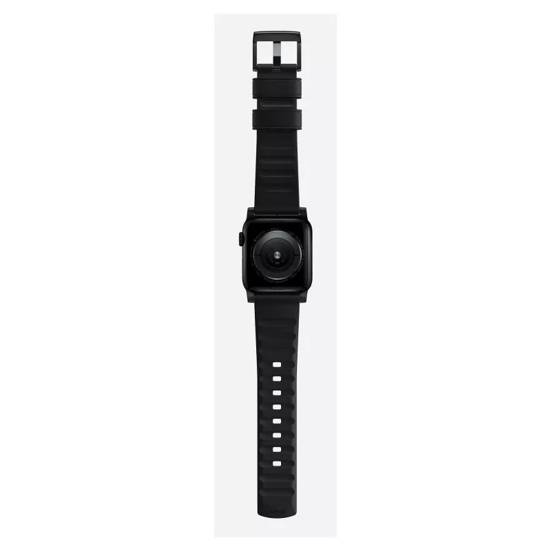 Correa Nomad Modern Strap negra de cuero activo con conector negro 42/44/45/49 ProV2