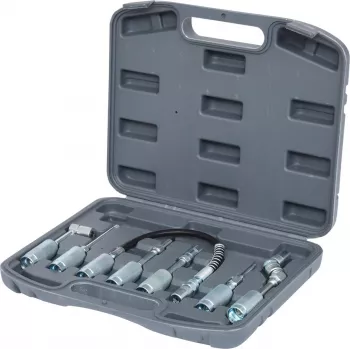 Set adaptador de engrasadora KS TOOLS 980.1100 — 7 piezas, racores para aplicaciones de lubricación