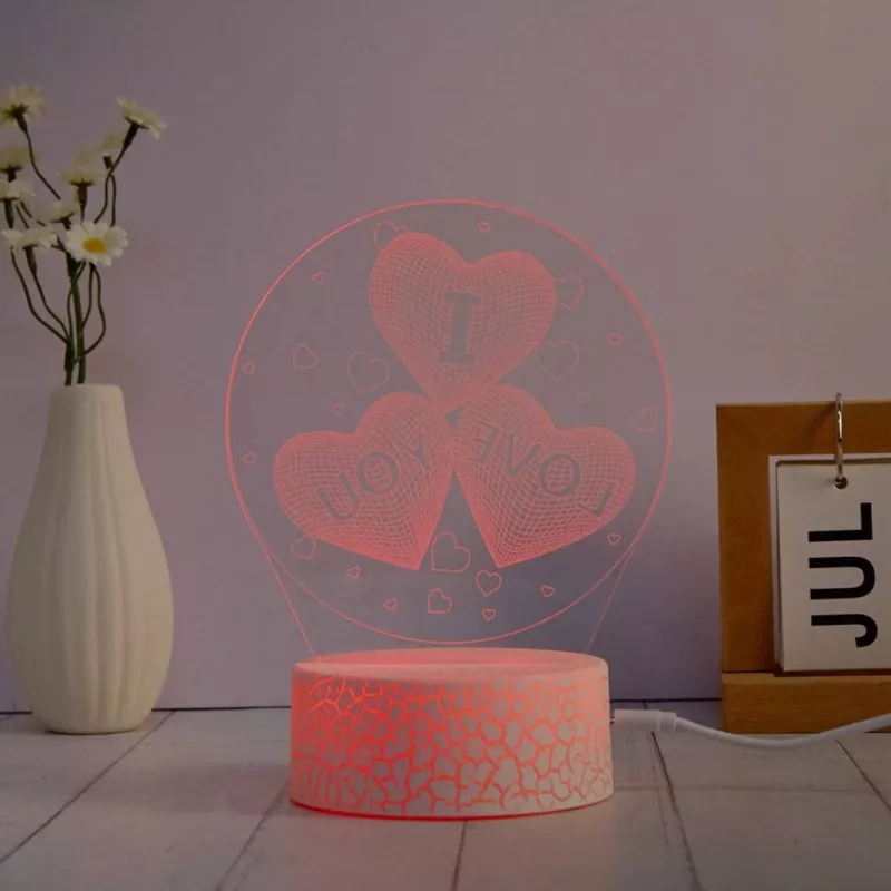 Set de lámpara LED decorativa Manta SNL115RGB RGB 3D corazón