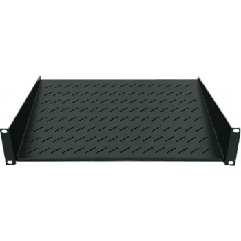Bandeja fija con soporte Intellinet 19 pulgadas, 1HE, montaje frontal en 2 puntos, 150 mm de profundidad, máx. 25 kg, negro, tres años de garantía