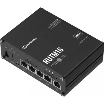 Router inalámbrico TELTONIKA RUTM16 4G/LTE WLAN de doble banda con eSIM y módem GLOBAL Telit